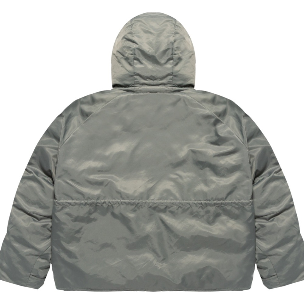 Yeezy Men's Hooded Puffer Jacket - Light Gray